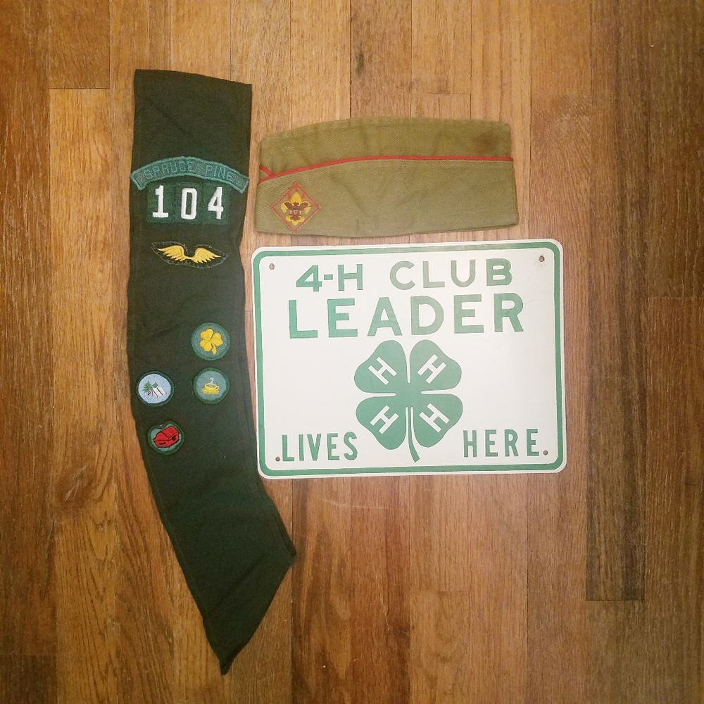 Vintage 1960s 4 -H, Boy Scout, Girl Scout Collectables Memorabilia Lot Set.